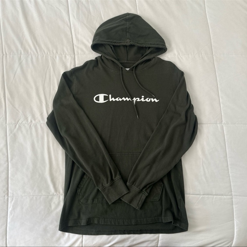 Men’s Lightweight Dark Green Champion Hoodie